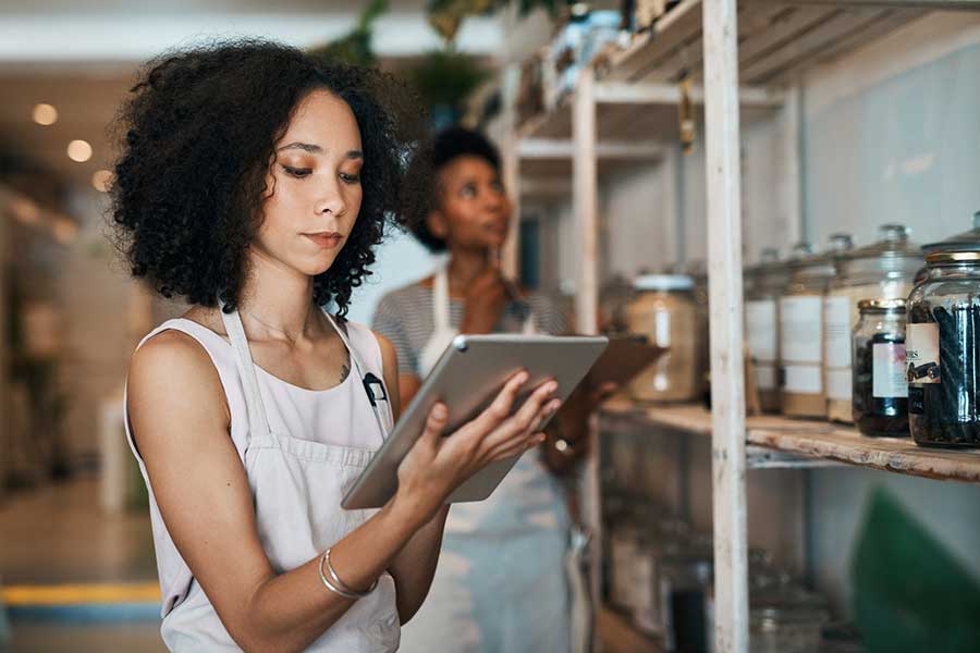 small business owner banking online